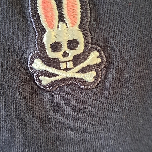 Psycho Bunny Men's Size 3 (XS) Black Short Sleeve V-neck Shirt Embroidered Logo - Picture 3 of 7